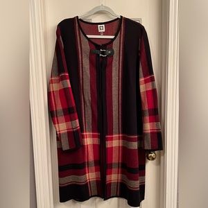 Anne Klein XL Cardigan Plaid